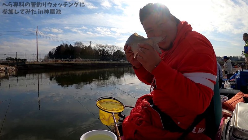 神扇池で行われたへら専科の管釣りウォッチングに参加させて頂きました